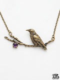 Raven's monstrance with amethyst