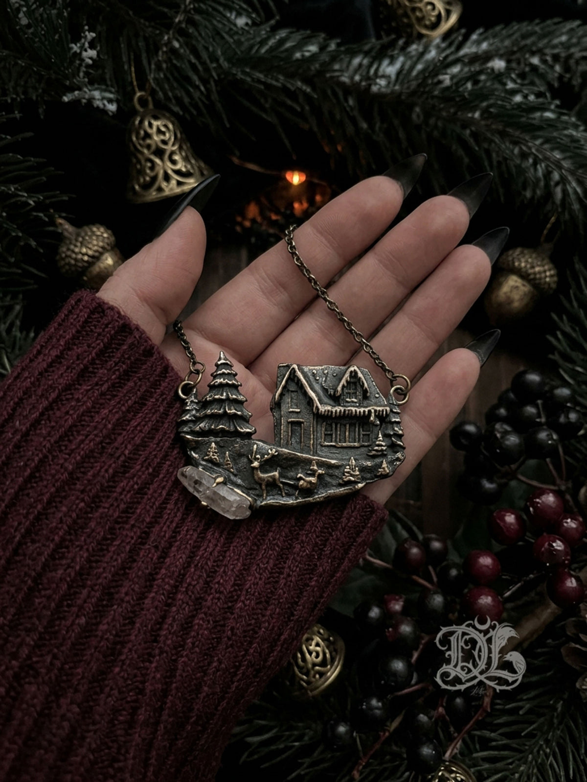 Yule Hearth antique brass