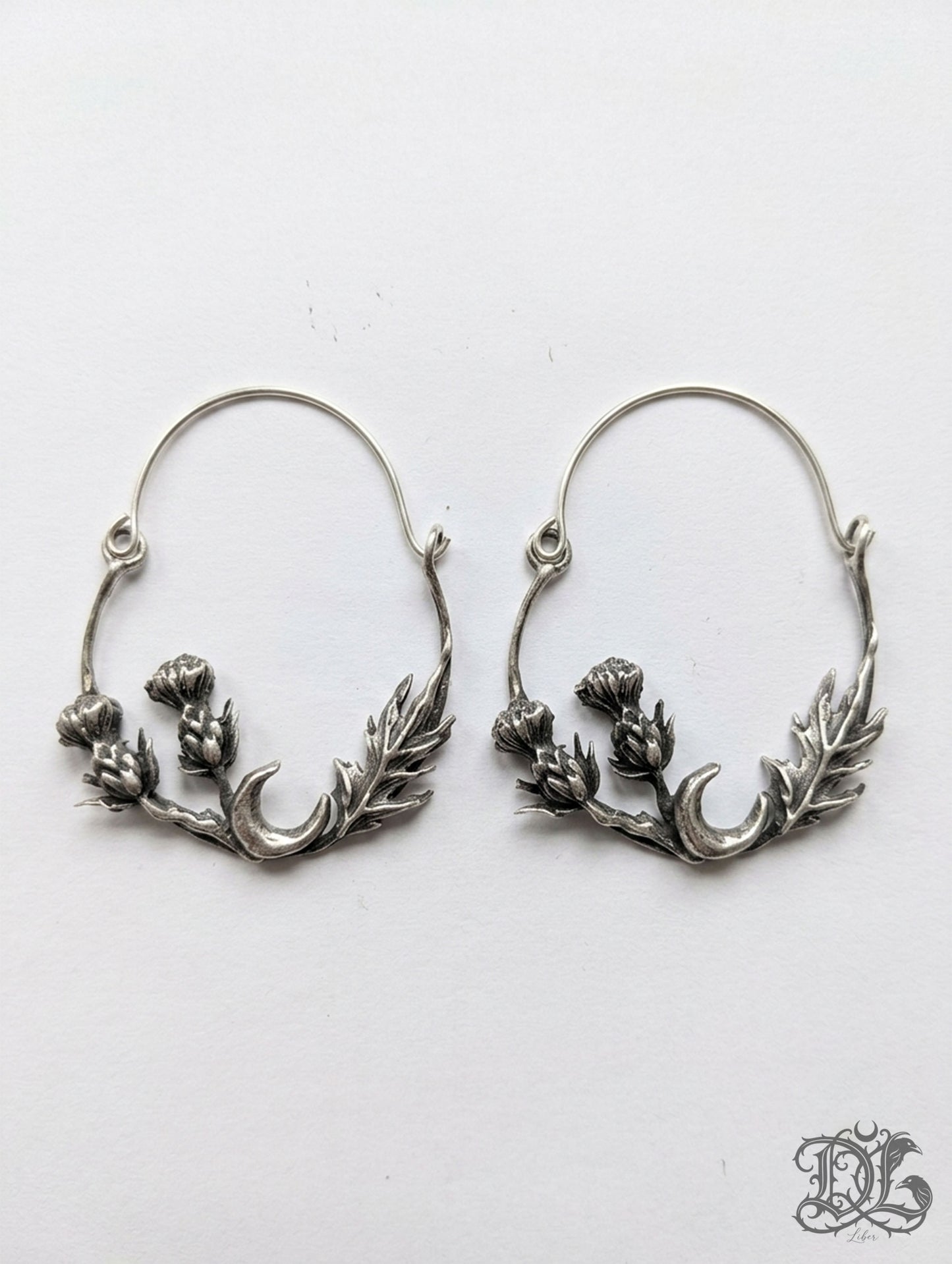 Thistle Hoop Earrings