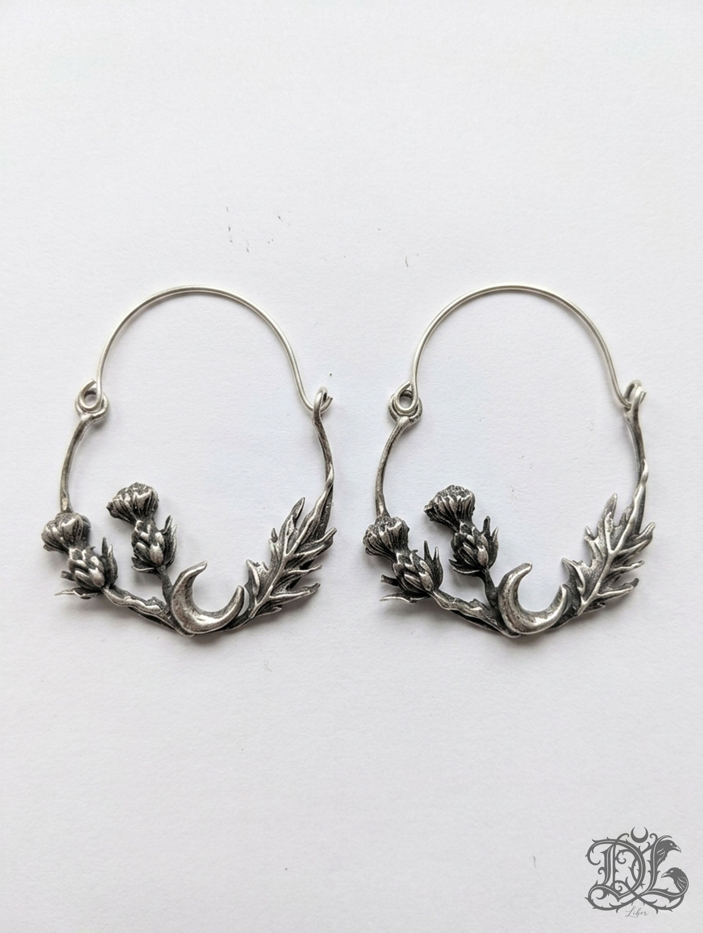Thistle Hoop Earrings