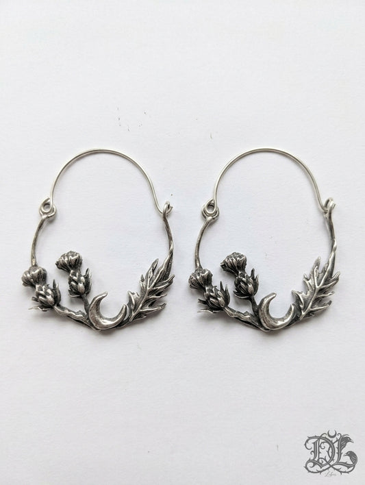 Thistle Hoop Earrings